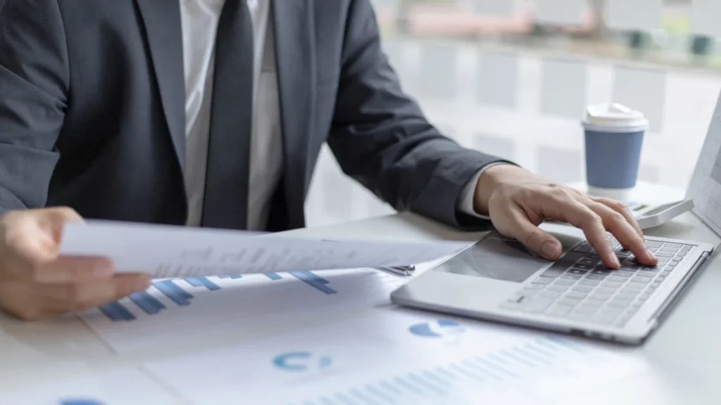man working on a laptop
